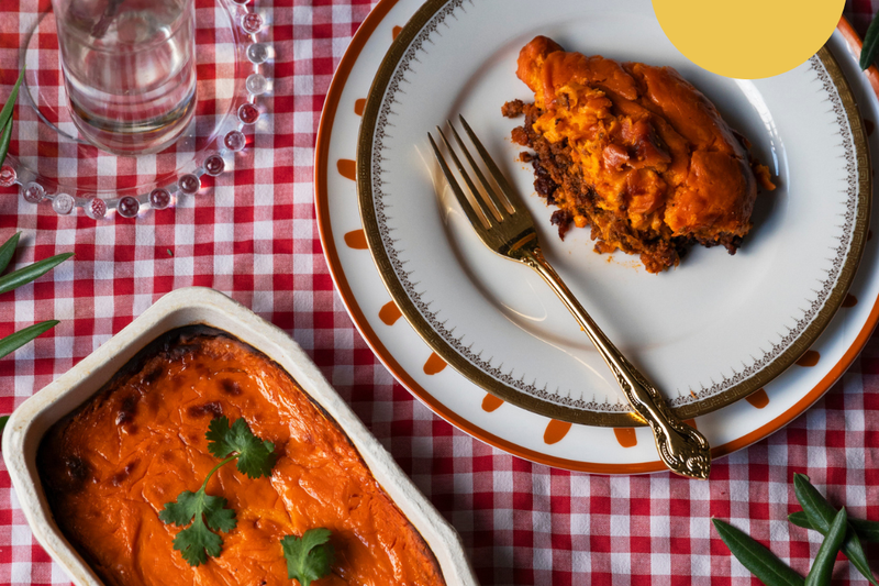 Sweet Potato Shepherd's Pie, a Father's Day food gift from The Sweet Potato Kitchen