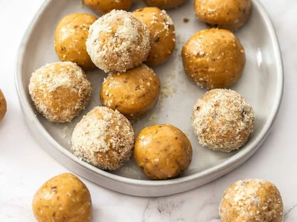 The Sweet Potato Kitchen Peanut Butter Protein Balls, four ingredient no refined sugar recipe