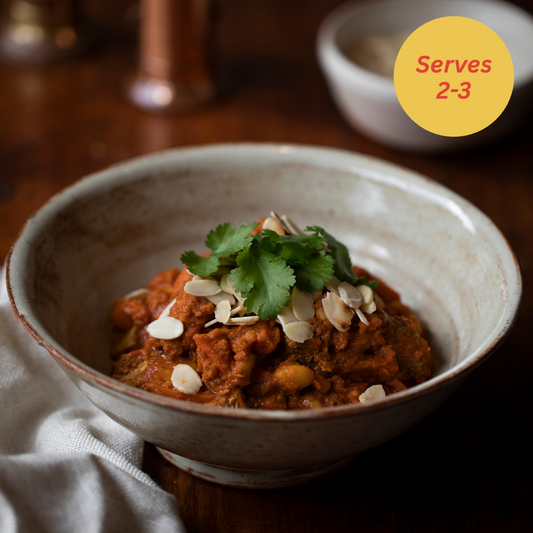 Moroccan Lamb Tagine serves 2-3 organic grass fed and finished lamb high protein organic ready made meals