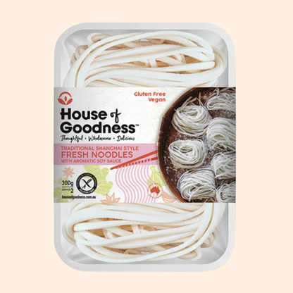 Shanghai Style Fresh Noodles & Aromatic Sauce (Gluten Free, Vegan)