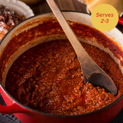 grass fed beef bolognese sauce organic ready made meal in sustainable packaging melbourne