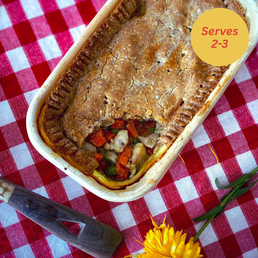 chicken pot pie serves 2-3 organic ready made meals in sustainable packaging melbourne delivery
