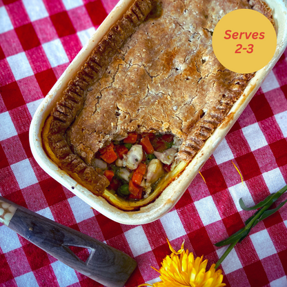 chicken pot pie serves 2-3 organic ready made meals in sustainable packaging melbourne delivery
