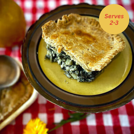 gluten free spanakopita pie serves 2-3 organic ready made meals in sustainable packaging melbourne delivery