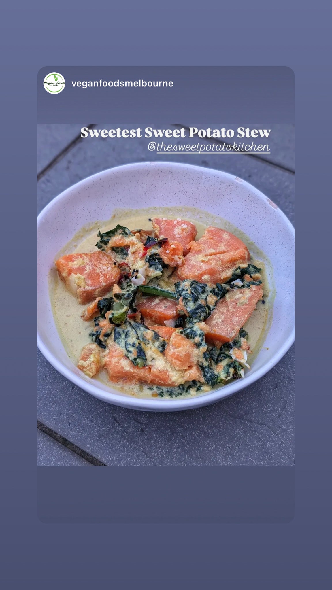 [the sweetest sweet potato stew]_instagram
